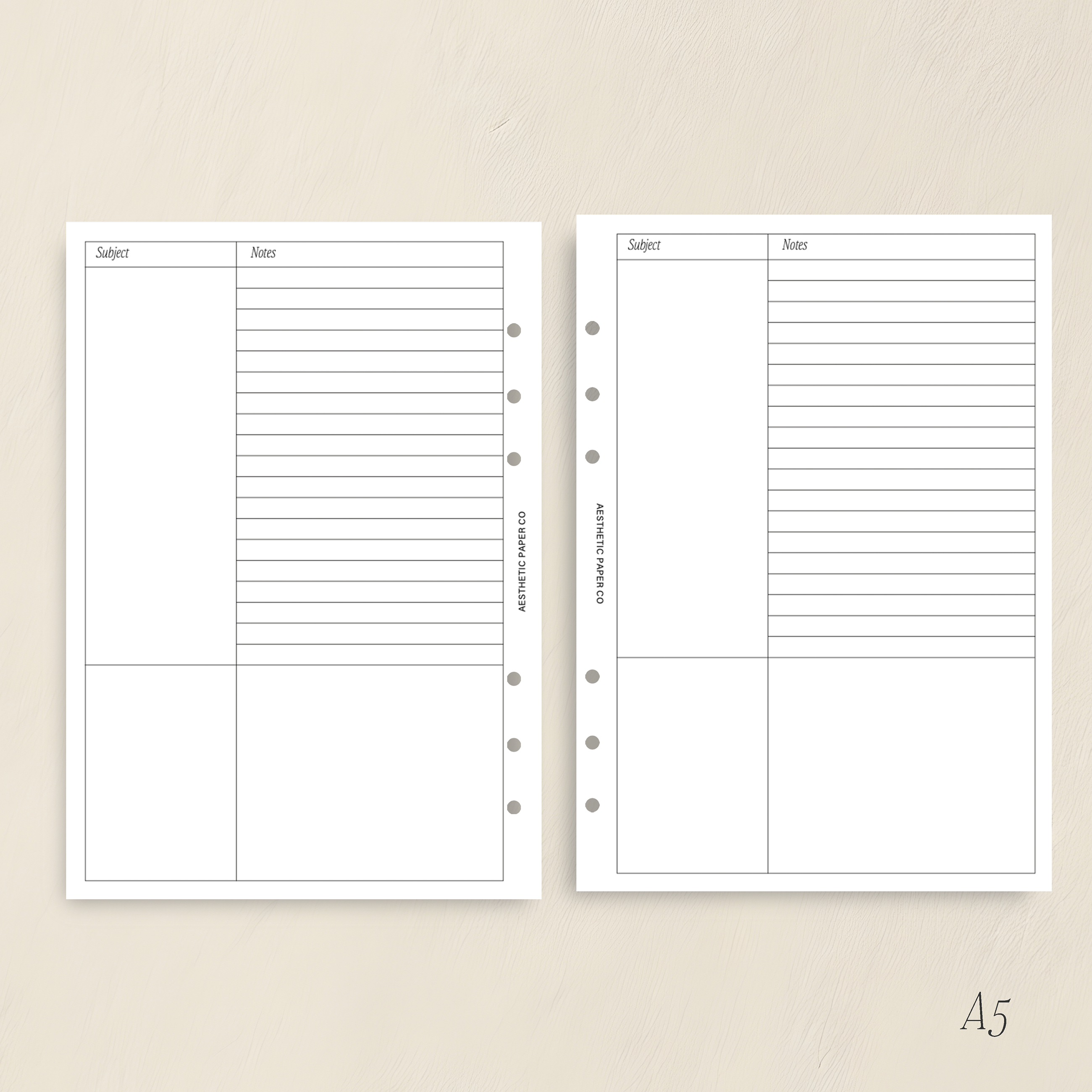 UN021 - Cornell Style Note Insert