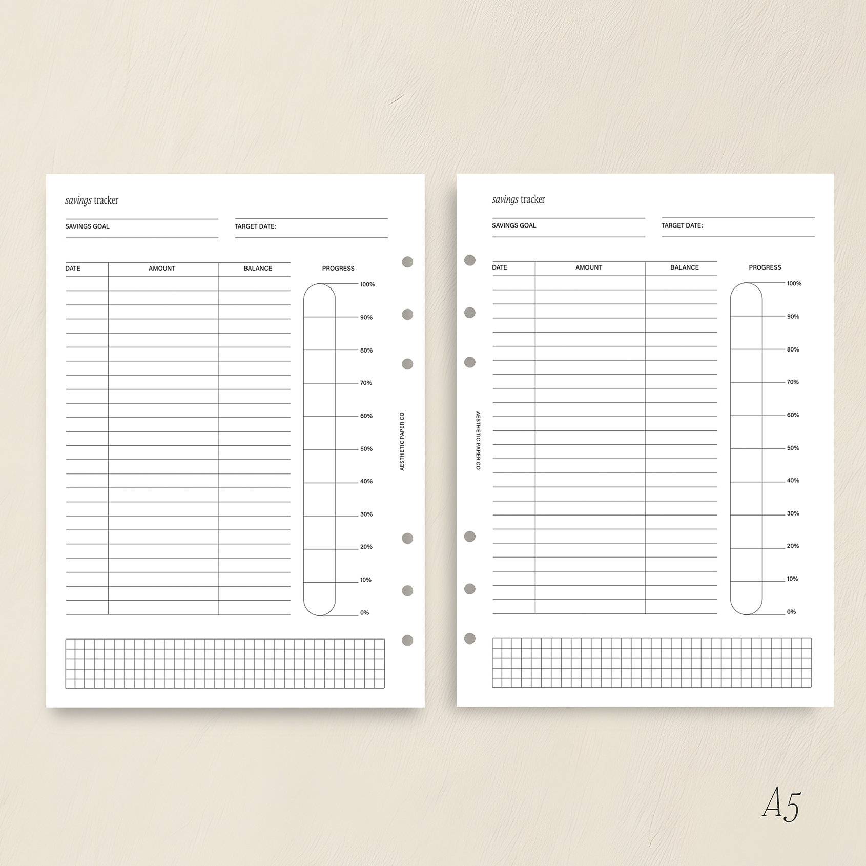 Savings Tracker Insert