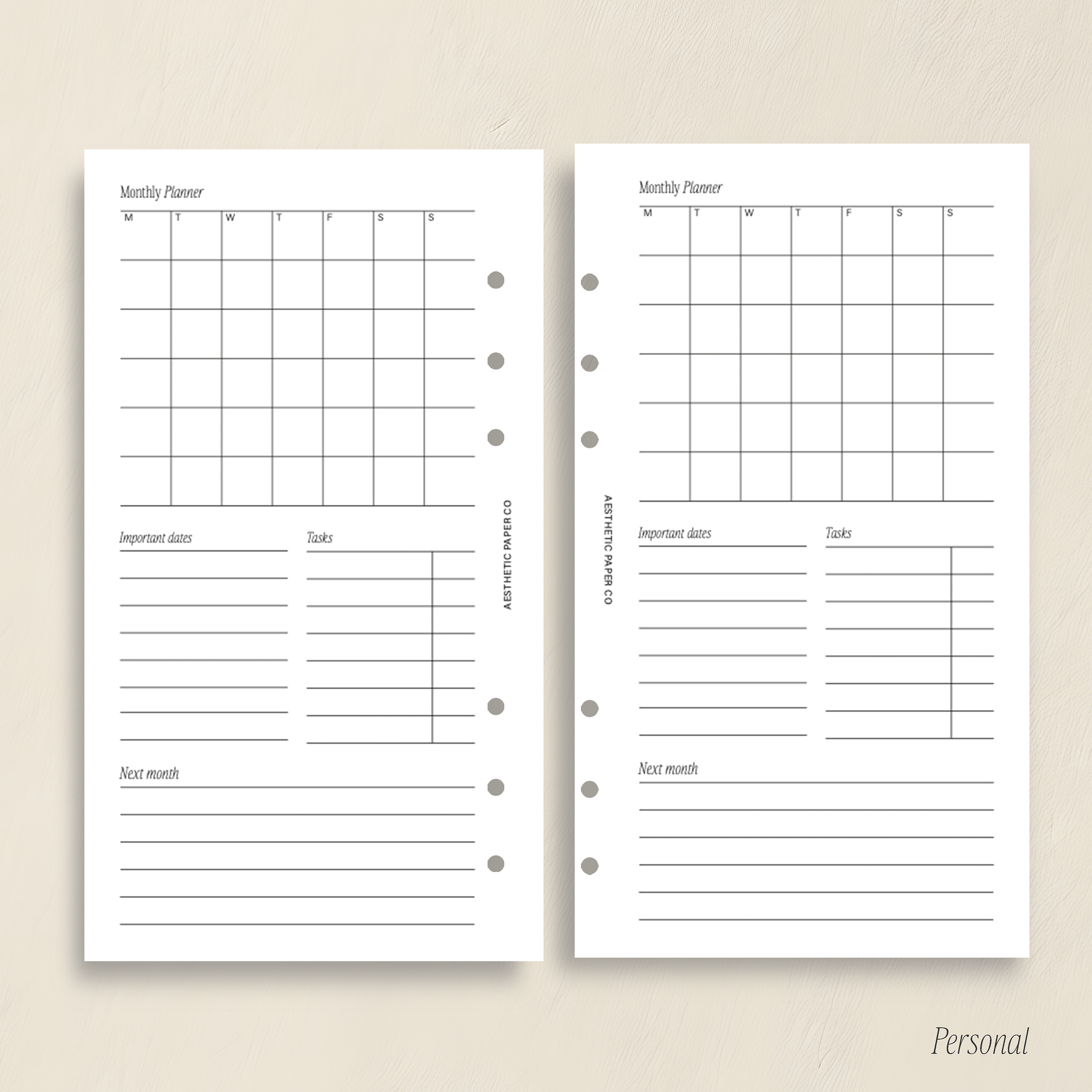 Monthly Planner Insert | PDF