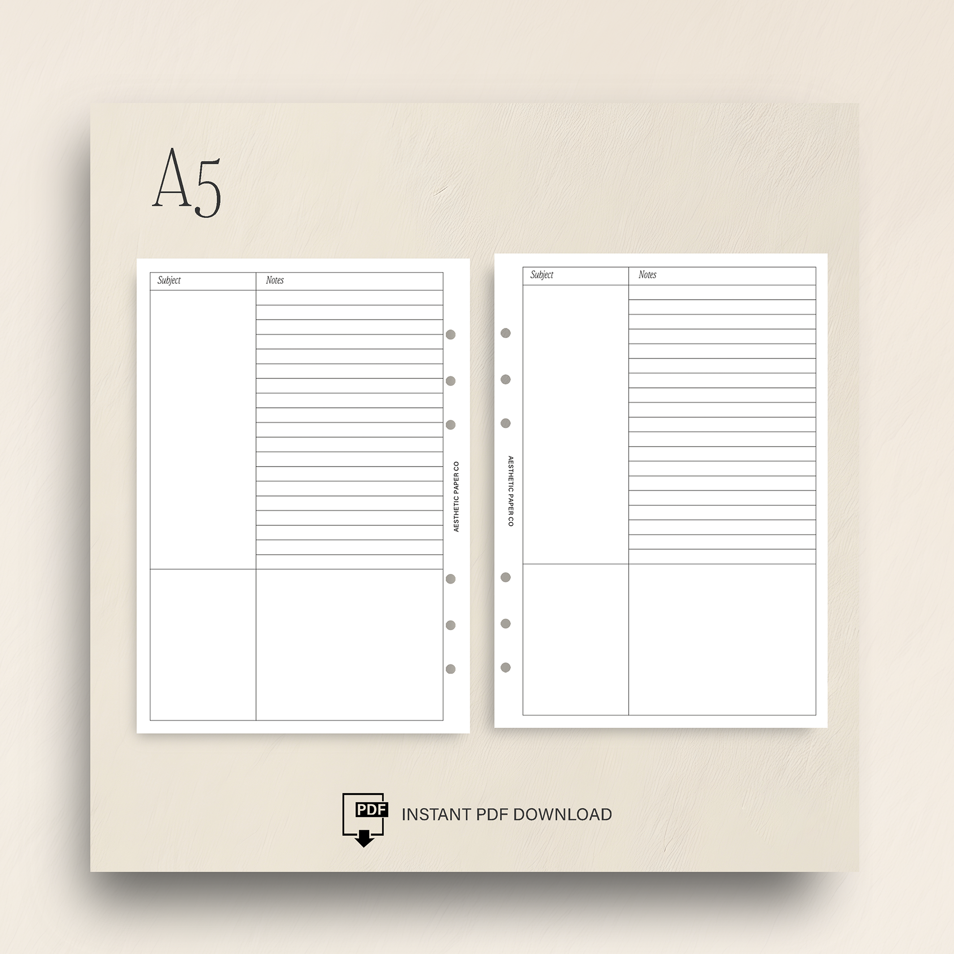 Cornell Style Note Insert | PDF