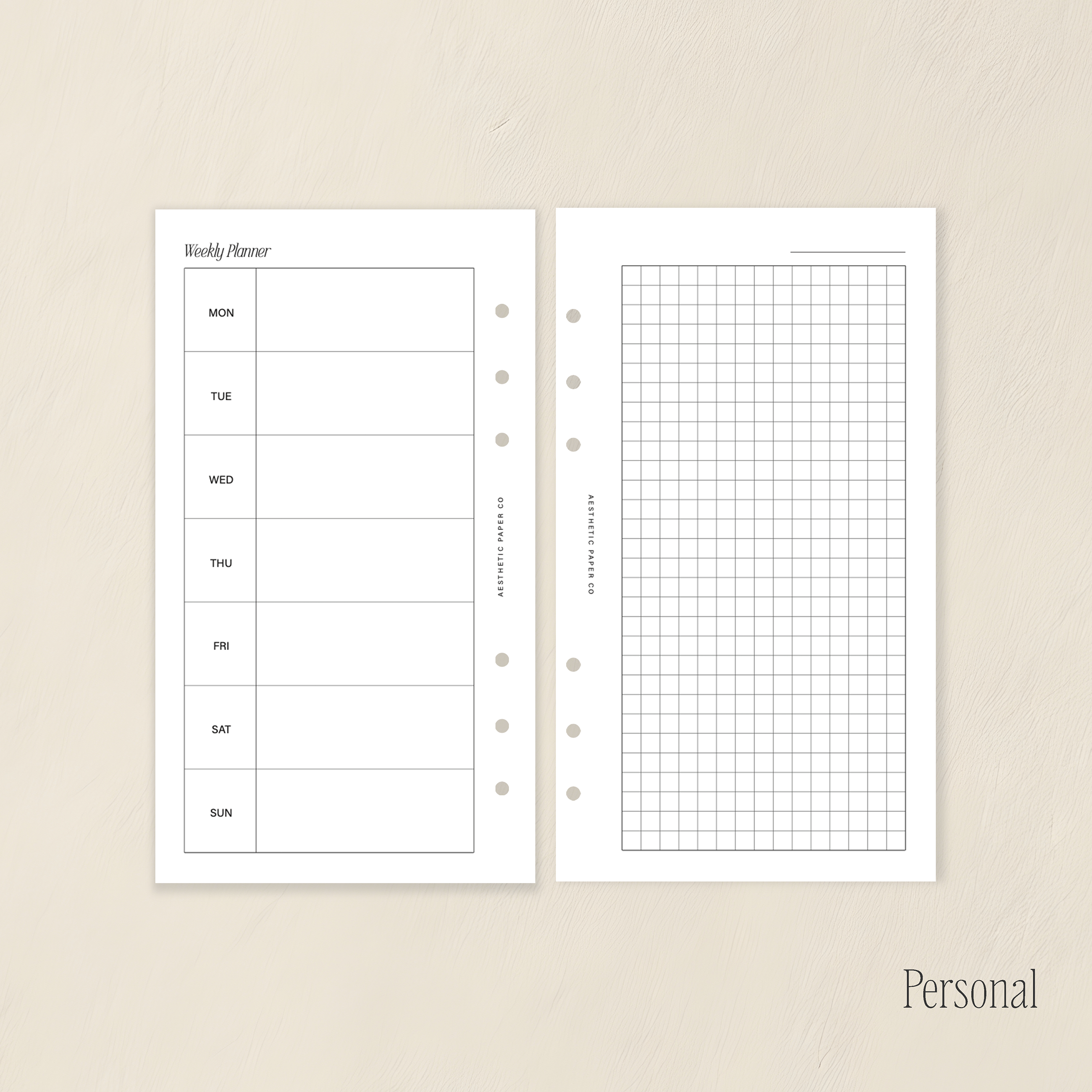 Weekly Agenda With Grid Inserts | PDF